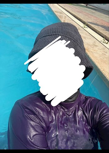 Mor Kadın Uzun tesettür haşema - Görsel 3