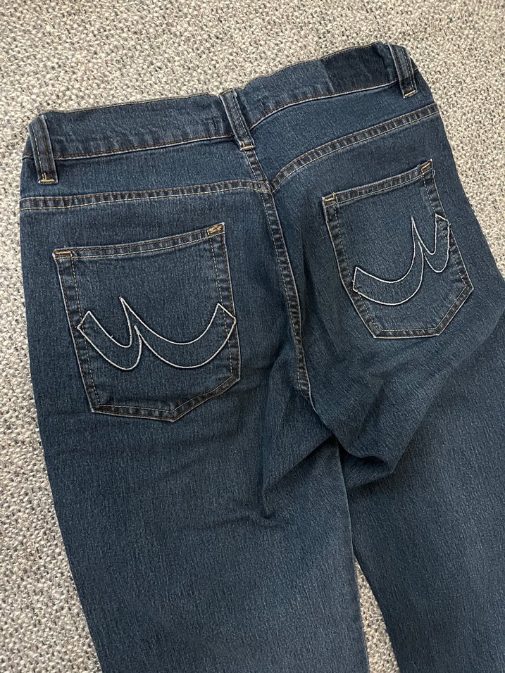 Koyu lacivert Mavi Kadın Denim Pantolon - Görsel 2