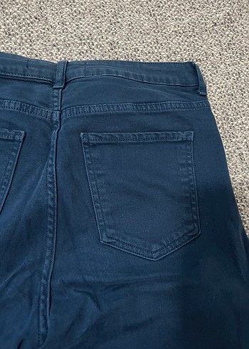 Kadın Lacivert Midi Denim Pantolon - Görsel 3