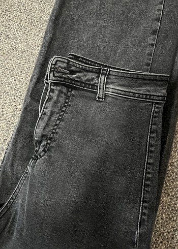 Siyah Midi Boy Kadın Kot Pantolon - Görsel 3