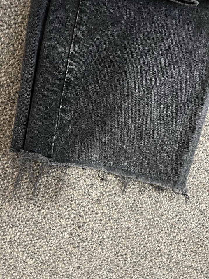 Siyah Midi Boy Kadın Kot Pantolon - Görsel 4