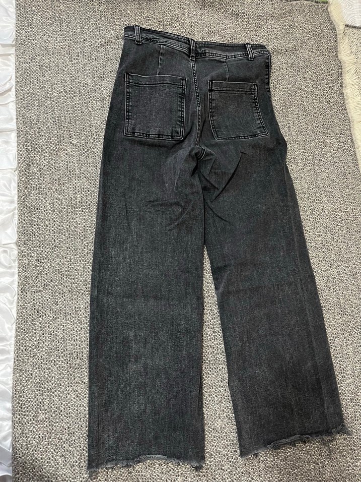 Siyah Midi Boy Kadın Kot Pantolon - Görsel 2