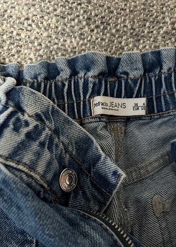 Mavi Bol Kesim Kadın Kot Pantolon - Görsel 3