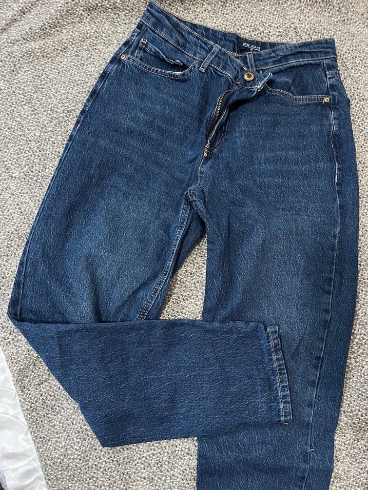 Kadın Mavi  Kot Pantolon - Görsel 4