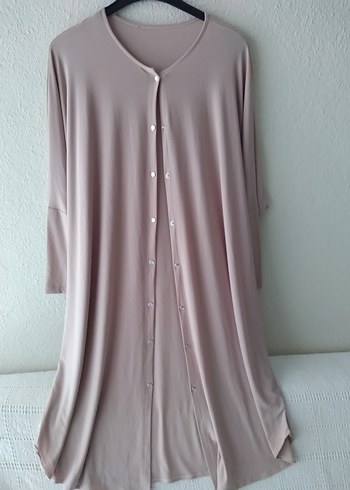 yarasa kollu uzun çıtçıtlı penye hırka