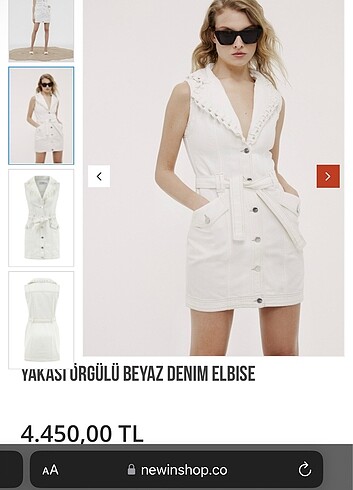 m Beden beyaz Renk NewIn elbise