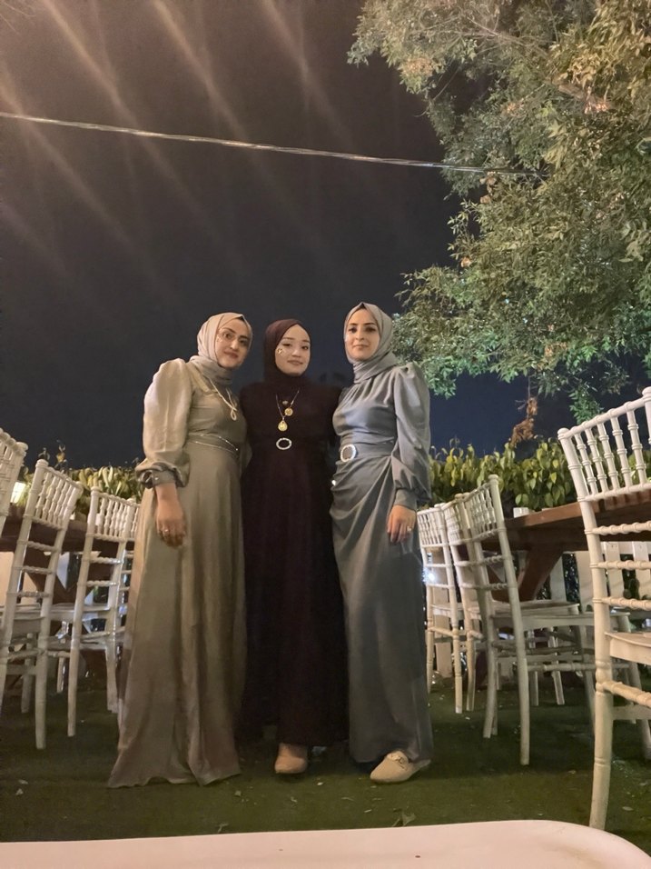 Bohem Etnik Desenli Uzun Drapeli Abiye Elbise - Görsel 2