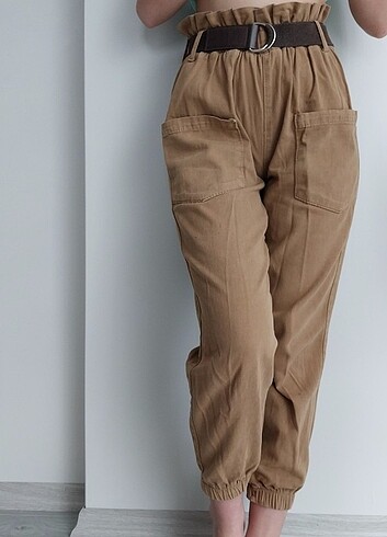 Addax Kadın kargo kumaş pantolon 