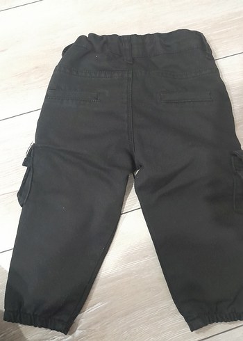 9-12 Ay Beden Erkek Çocuk Siyah Bol Kesim Denim Pantolon