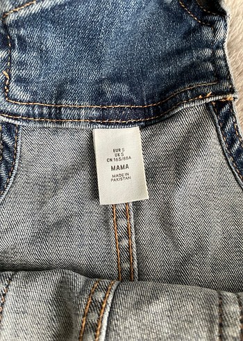H&M MAMA (hamile koleksiyonu) Kot Elbise - Görsel 6