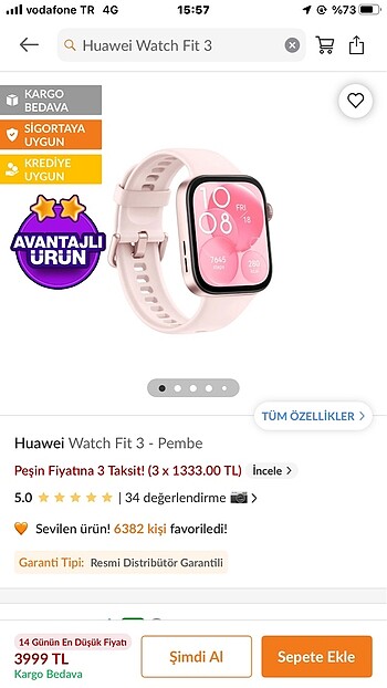 Huawei watch fit 3