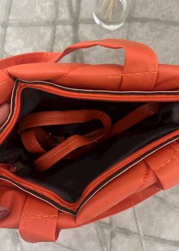 Turuncu Kadın Günlük Fermuarlı Çanta - Görsel 2