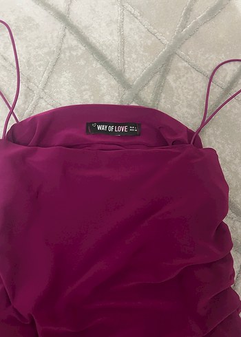 Bordo Drapeli Uzun Abiye Elbise - Görsel 2