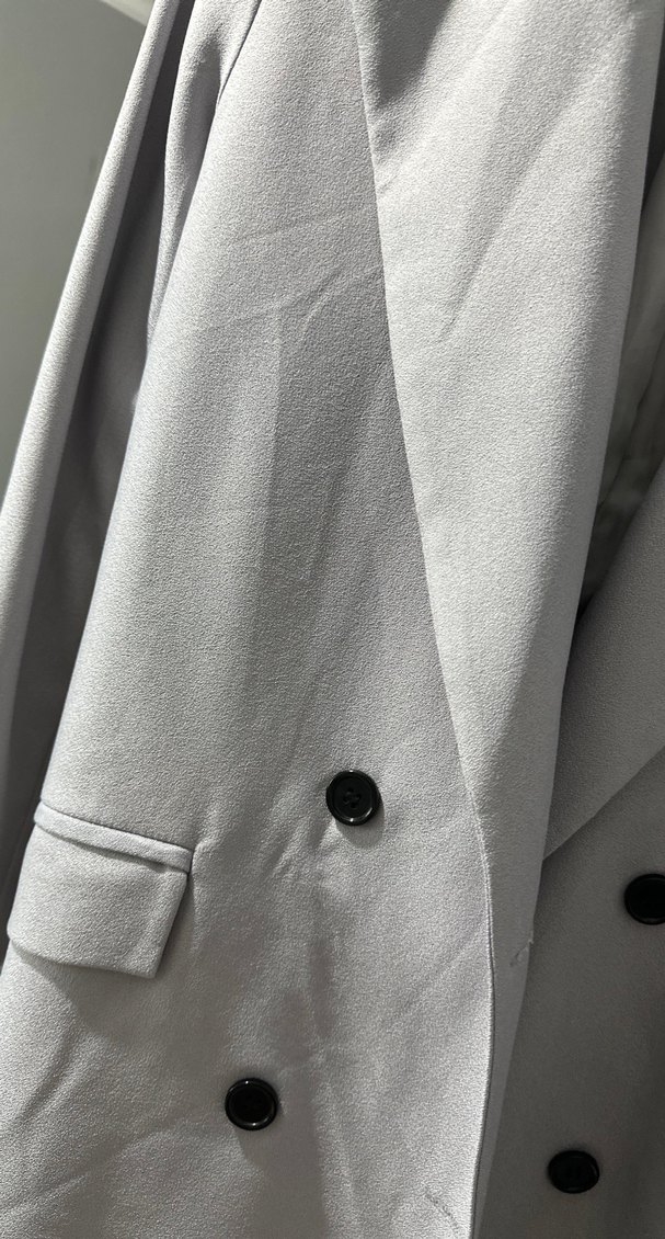 Gri Düğmeli Kadın Blazer Ceket - Görsel 2