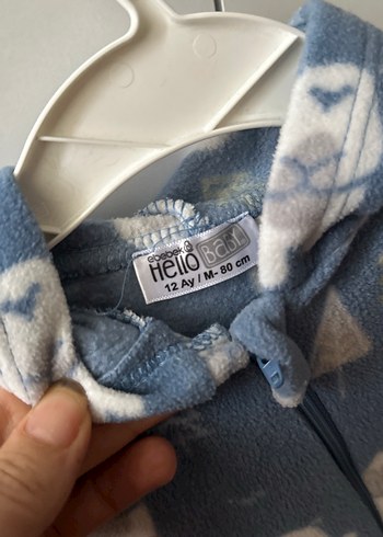 Gri Baskılı Fermuarlı Bebek Tulumu - Görsel 3