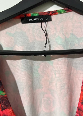 Kırmızı Desenli Uzun Bohem Elbise - Görsel 2