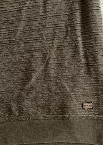 Gri Erkek Keten Sweatshirt Uzun Kollu - Görsel 2