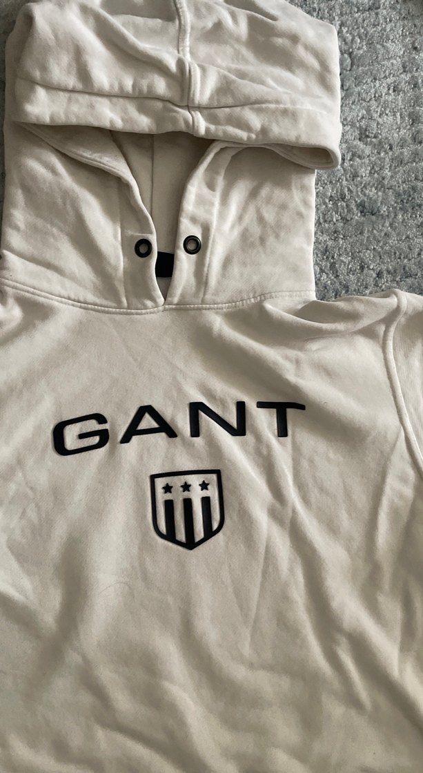 GANT Beyaz Kapüşonlu Erkek Sweatshirt l beden - Görsel 2