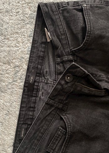 Erkek Siyah Normal Kesim Denim Jean - Görsel 2