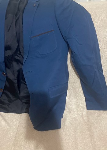 Lacivert Erkek Ceket, Normal Kesim, Düğmeli beden slim fit - Görsel 4