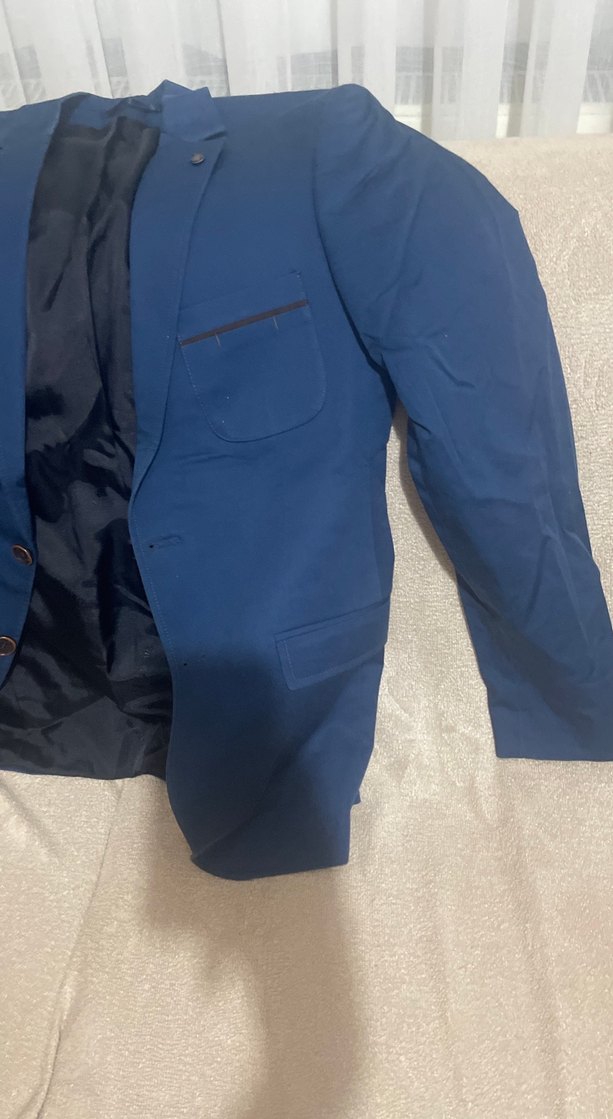 Lacivert Erkek Ceket, Normal Kesim, Düğmeli beden slim fit - Görsel 4