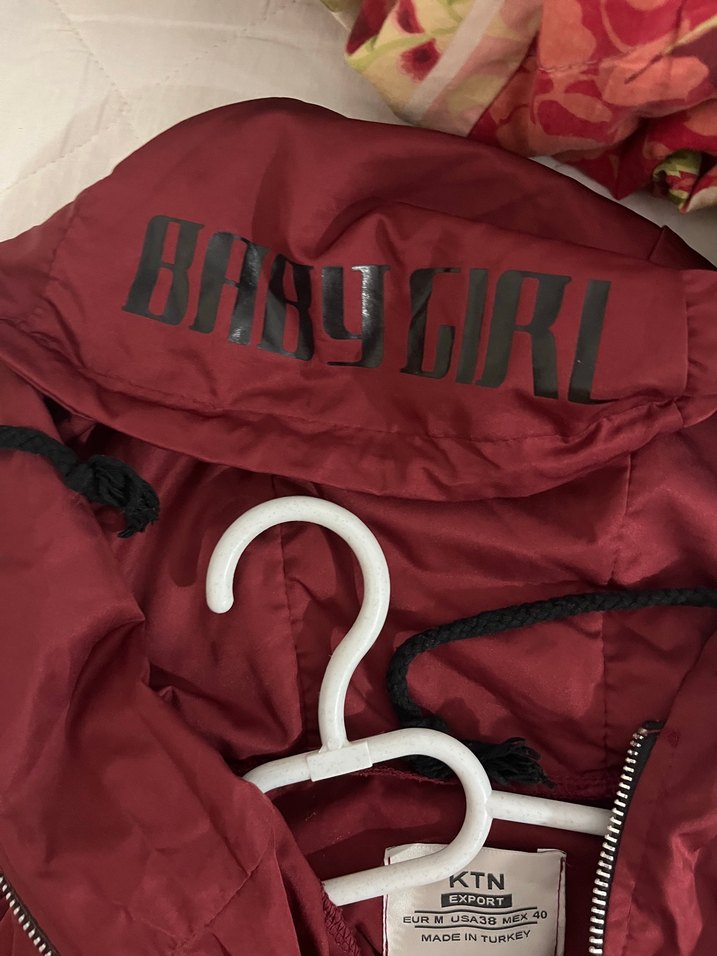 Bordo Kadın bomber yağmurluk - Görsel 3