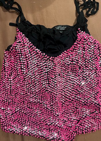Pembe Payetli bluz
