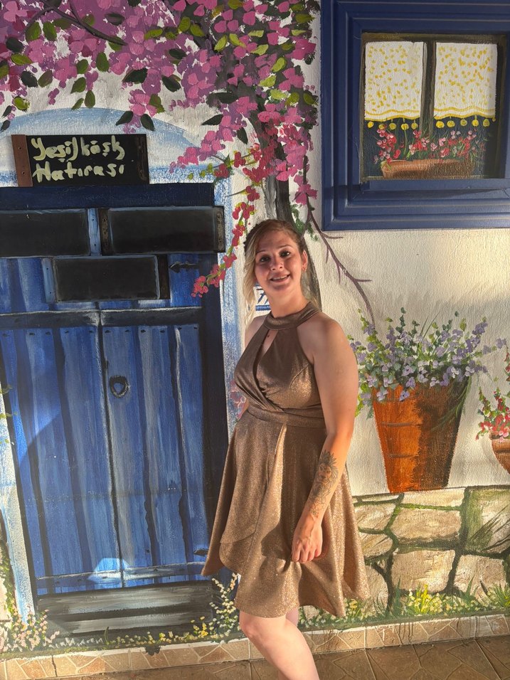 Bej Straplez Dantel Detaylı Bohem Midi Elbise - Görsel 2