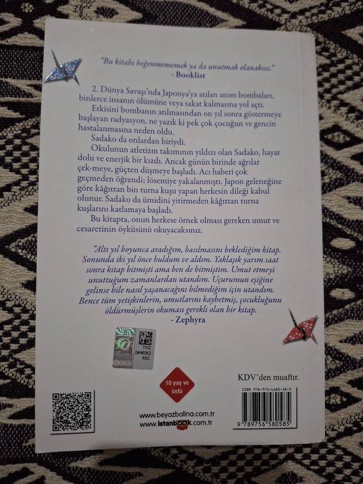 Sadako ve Kağıttan Bin Turna Kuşu - Eleanor Coerr - Görsel 2