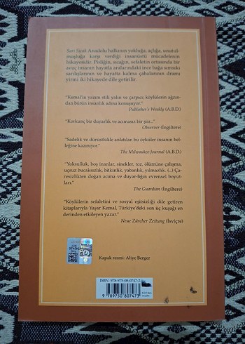 Yaşar Kemal - Sarı Sıcak Romanı - Görsel 2