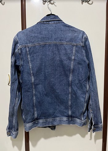 m Beden mavi Renk Düğmeli Mavi Kadın Denim Ceket