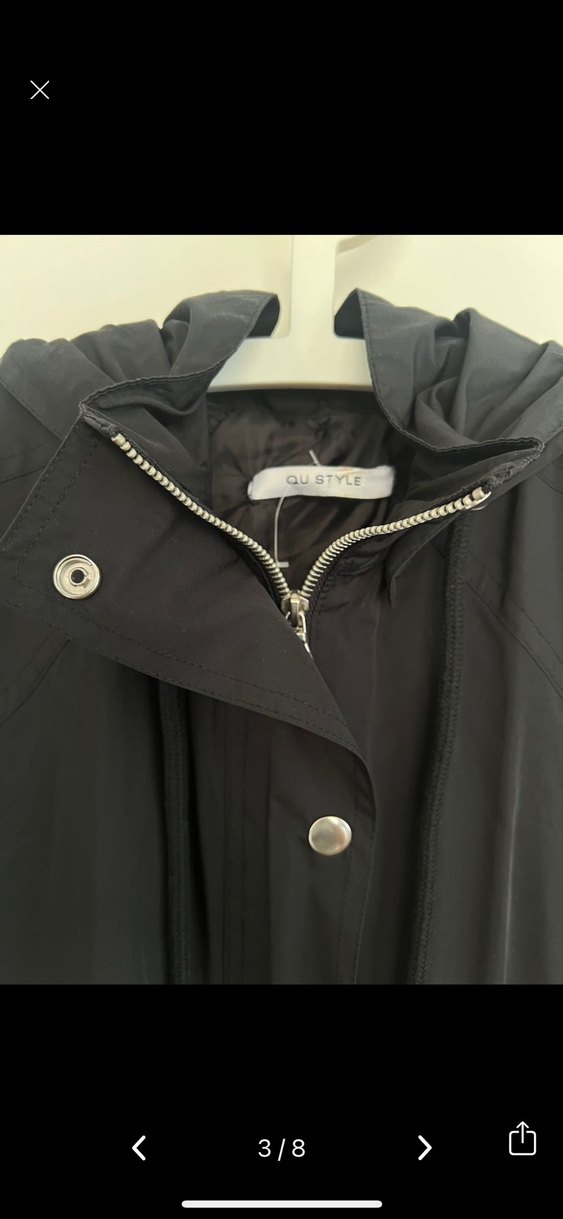 Siyah Düğmeli Midi oversize - Görsel 3