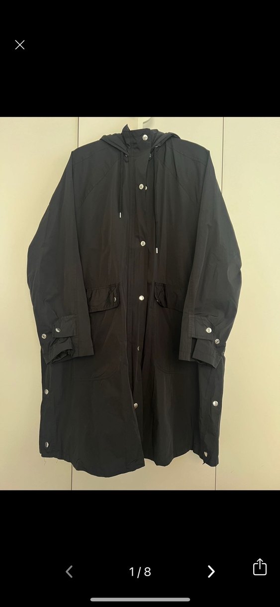 Siyah Düğmeli Midi oversize - Görsel 2