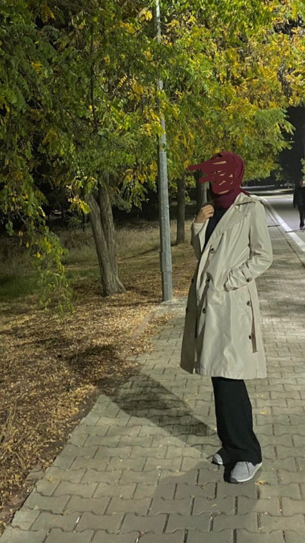 Kadın Camel Trençkot - Midi Boy, Kemerli - Görsel 2