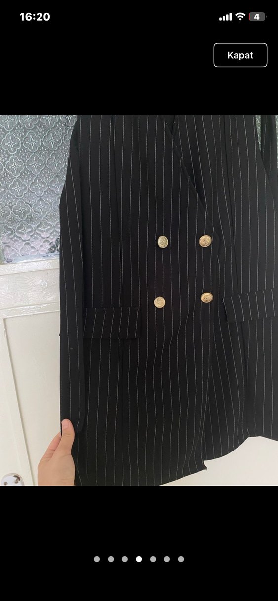 Siyah Çizgili Yelek İkili Takım - Görsel 4