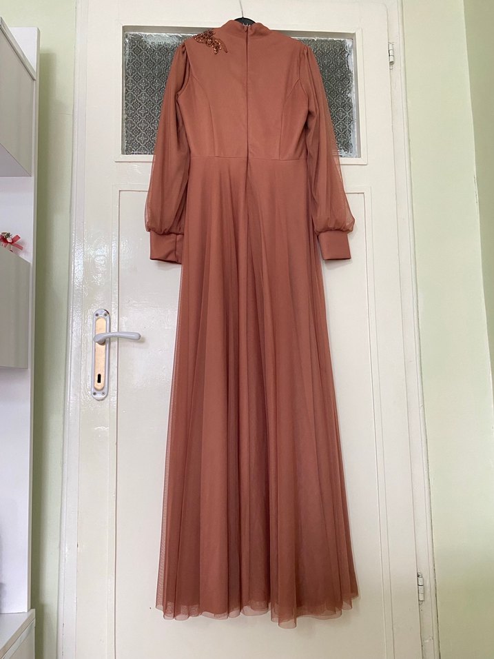 Tesettür Elbise ve Janjan Şal - Görsel 5