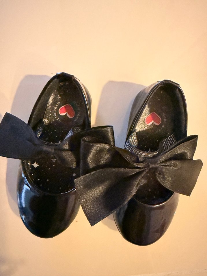 Kız Çocuk Siyah Fiyonk Detaylı Babet - Görsel 3