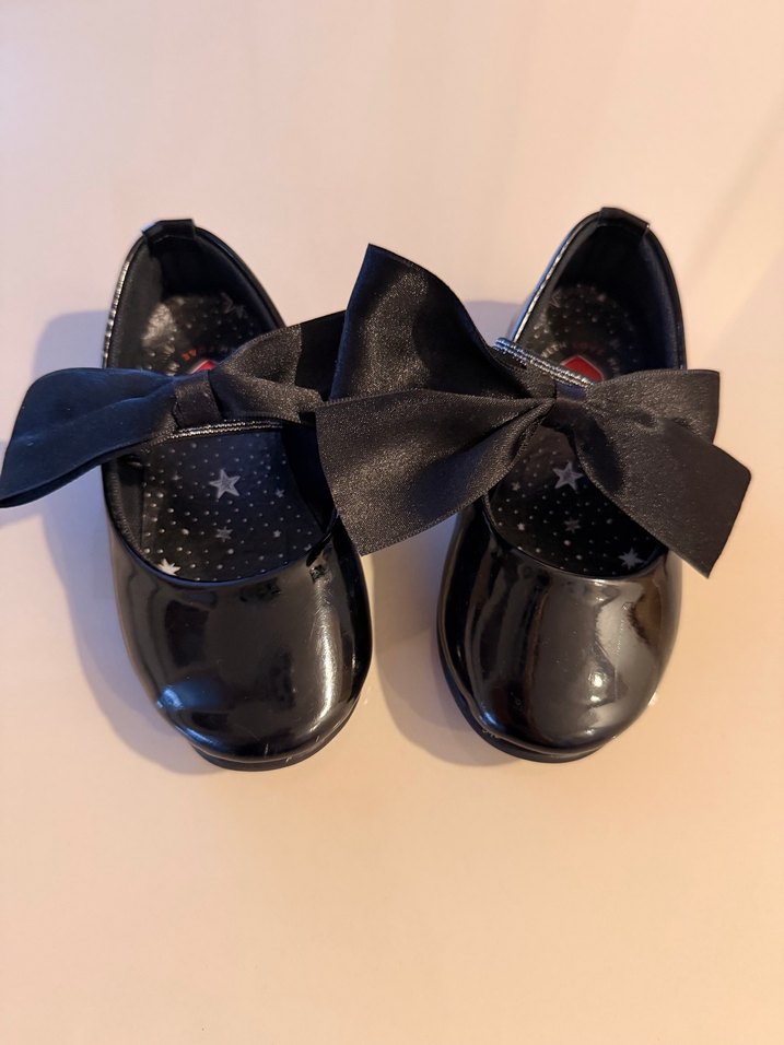 Kız Çocuk Siyah Fiyonk Detaylı Babet - Görsel 2