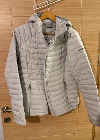Columbia Acik Gri Kapusonlu Hafif Sisme Ceket