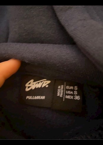 s Beden lacivert Renk P&B Kapüşonlu Polar Sweatshirt