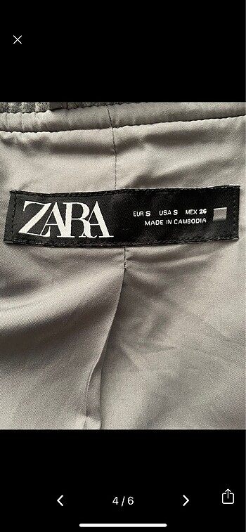 s Beden gri Renk Zara bomber