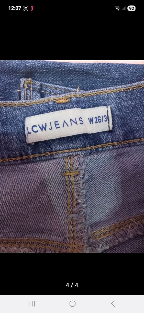 Kadın Mavi Normal Kesim Midi Kot Pantolon - Görsel 4