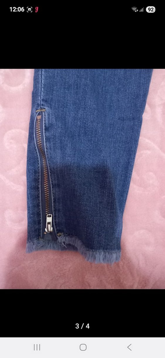 Kadın Mavi Normal Kesim Midi Kot Pantolon - Görsel 3