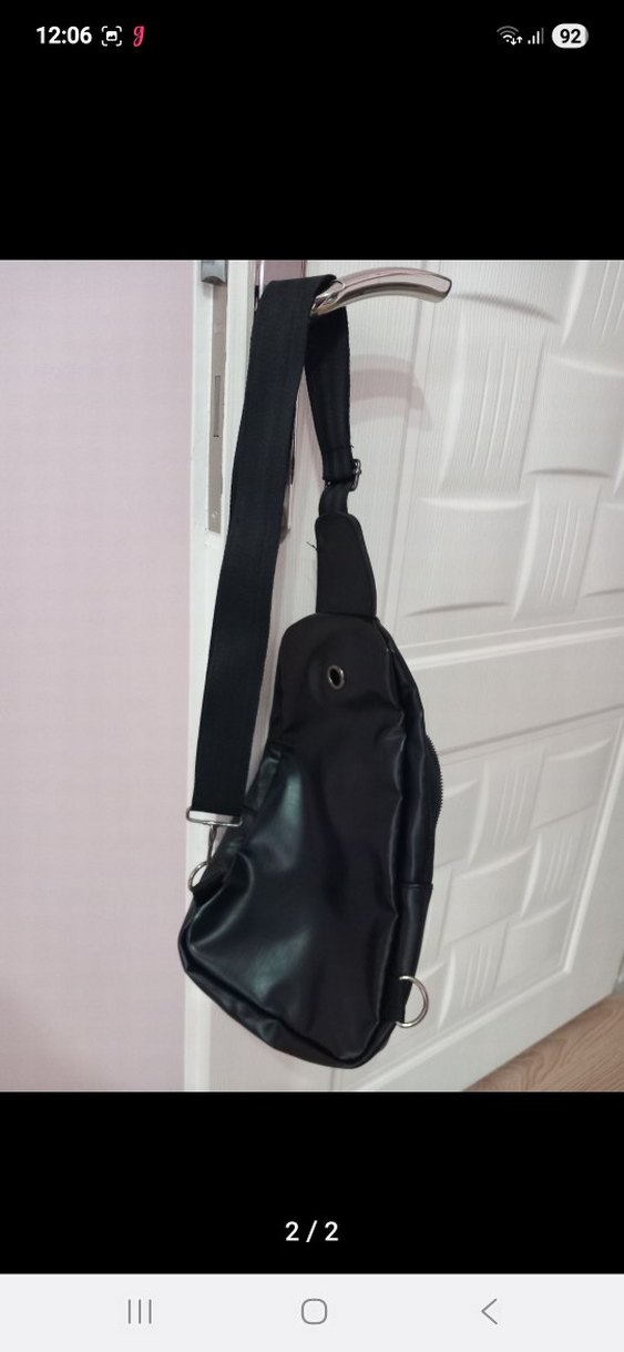 Kadın Siyah Deri Omuz Çantası - Görsel 2