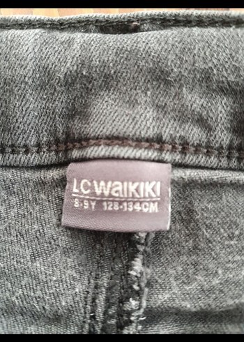 8 Yaş Beden Erkek çocuk Gri Denim Normal Boy Kot Pantolon