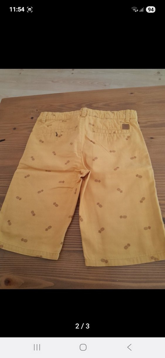 Düğmeli Sarı Pamuklu Erkek Şort - Görsel 2