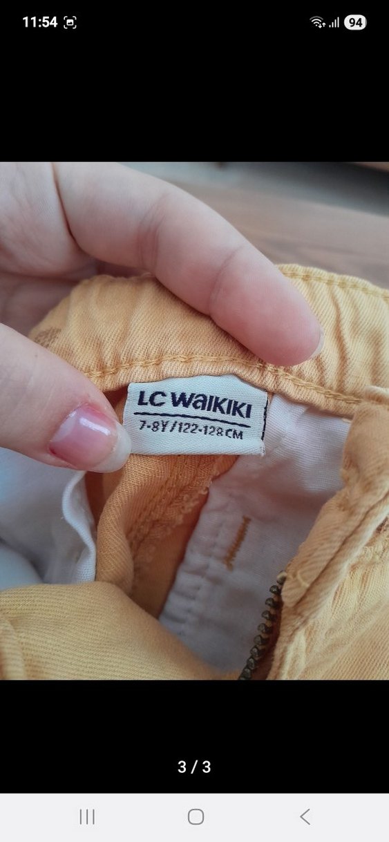 Düğmeli Sarı Pamuklu Erkek Şort - Görsel 3