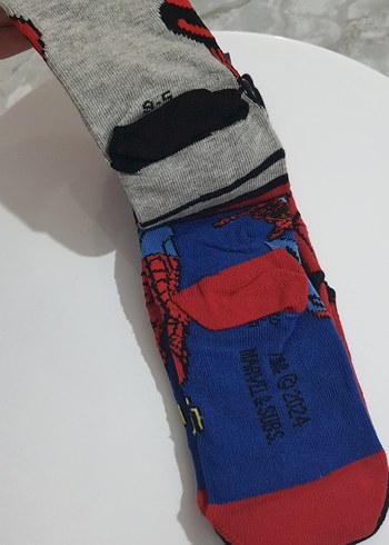 Çocuk Çok Renkli Baskılı Çorap 3'lü - Görsel 4