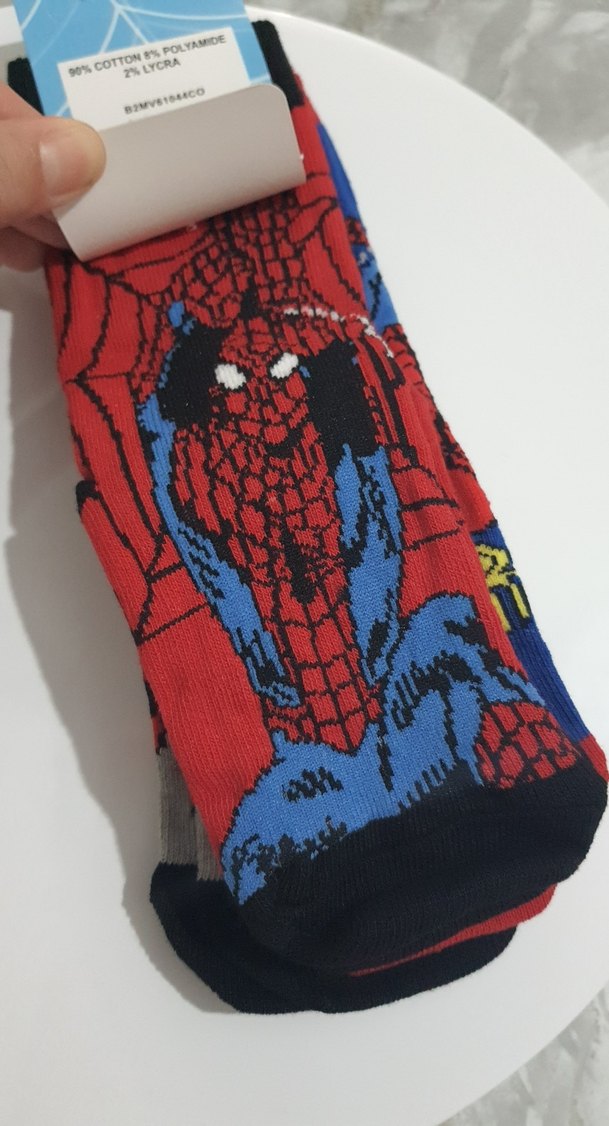 Çocuk Çok Renkli Baskılı Çorap 3'lü - Görsel 5