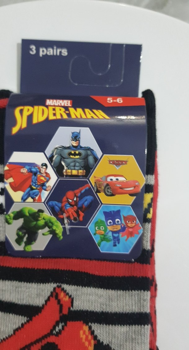 Çocuk Çok Renkli Baskılı Çorap 3'lü - Görsel 3